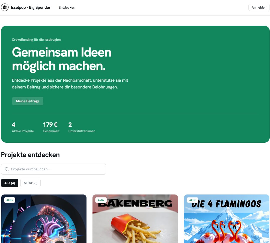 Big Spender — Gemeinsam Ideen möglich machen.